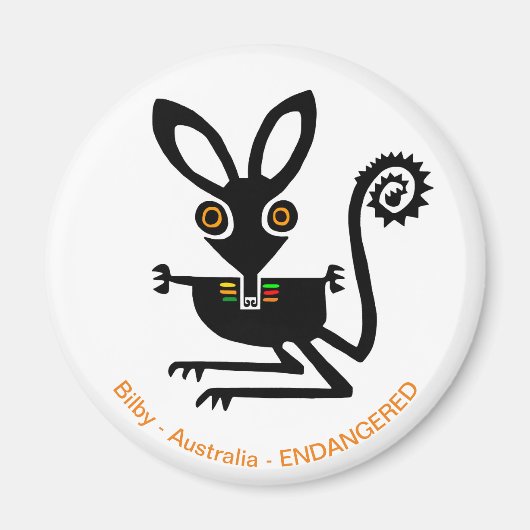 オーストラリアの野生生物 – BILBY – 有袋類 – 自然 マグネット (正面)