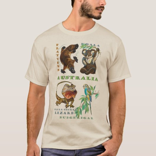 オーストラリアの野生生物 Tシャツ (正面)