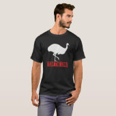 オーストラリアの野鳥観察ファンのためにEmu引用文を恐れる Tシャツ (正面フル)