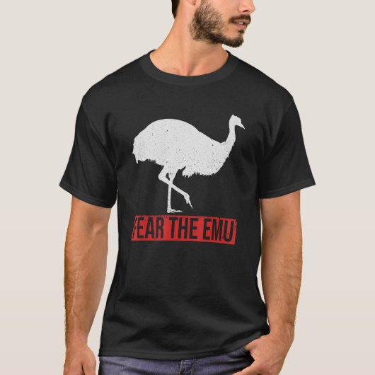 オーストラリアの野鳥観察ファンのためにEmu引用文を恐れる Tシャツ (正面)