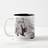 オーストラリアの金鉱掘り ツートーンマグカップ (左)