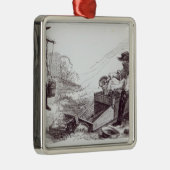 オーストラリアの金鉱掘り メタルオーナメント (右)