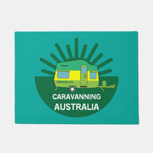 オーストラリアの隊商 | Aussie Caravaner |キャンプT ドアマット (正面)