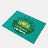 オーストラリアの隊商 | Aussie Caravaner |キャンプT ドアマット (アングル)