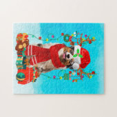 オーストラリアの雪の羊飼いでクリスマスの贈り物 ジグソーパズル (横)