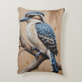 オーストラリアの青いクカブラが野生動物の芸術に アクセントクッション (裏面(縦))
