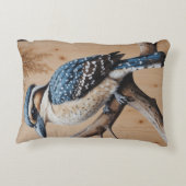 オーストラリアの青いクカブラが野生動物の芸術に アクセントクッション (裏面)