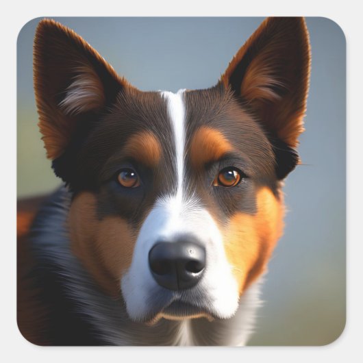 オーストラリアの青いヒェラーのアンディ スクエアシール (正面)