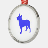 オーストラリアの青いHeeler メタルオーナメント (左)