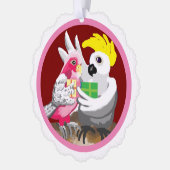 オーストラリアの鳥のクリスマス オーナメントカード (左)