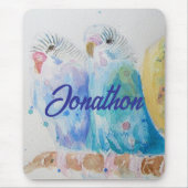 オーストラリアの鳥バギー水の色アートキーリング マウスパッド (正面)