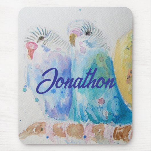オーストラリアの鳥バギー水の色アートキーリング マウスパッド (正面)
