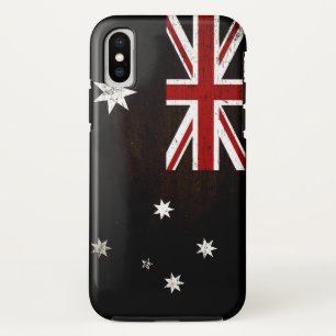 オーストラリアの黒くグランジな旗2 iPhone X ケース