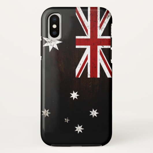 オーストラリアの黒くグランジな旗2 Case-Mate iPhoneケース (裏面)