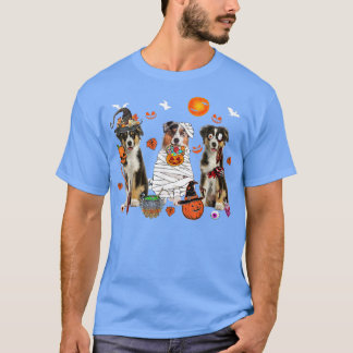 オーストラリアの3匹の羊飼い犬の魔女怖いママH Tシャツ