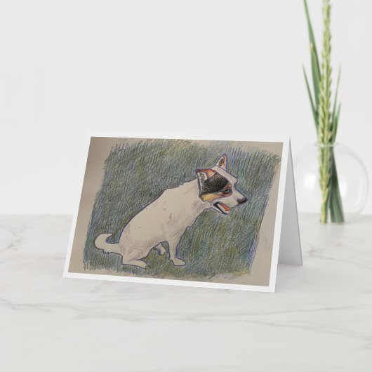 オーストラリアのBaldwinのCollie Greeting Card 箔グリーティングカード (正面)