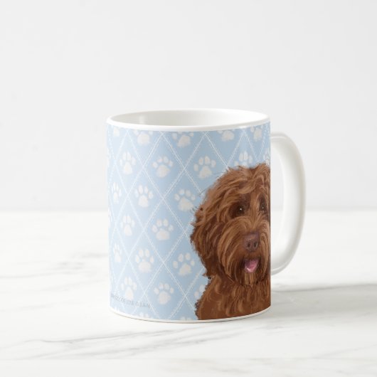オーストラリアのlabradoodleのコーヒー・マグ コーヒーマグカップ (正面右)