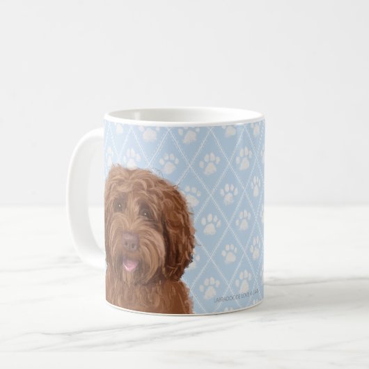 オーストラリアのlabradoodleのコーヒー・マグ コーヒーマグカップ (正面左)