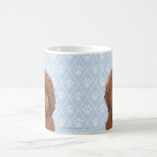 オーストラリアのlabradoodleのコーヒー・マグ コーヒーマグカップ (中央)