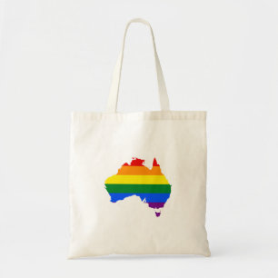 オーストラリアのLGBTレインボープライドの地図 トートバッグ