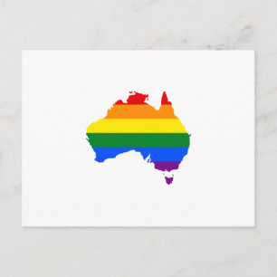 オーストラリアのLGBTレインボープライドの地図 ポストカード