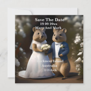 オーストラリアのQuokkaは私と結婚し、日付を保存 セーブザデート