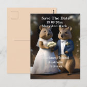 オーストラリアのQuokkaは私と結婚し、日付を保存 ポストカード (正面/裏面)