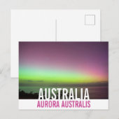 オーストラリアのSouthern Lights写真 ポストカード (正面/裏面)