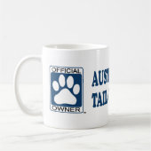 オーストラリアのStumpy尾牛犬の青 コーヒーマグカップ (左)
