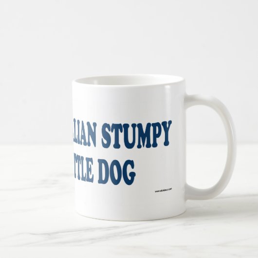 オーストラリアのStumpy尾牛犬の青 コーヒーマグカップ (右)