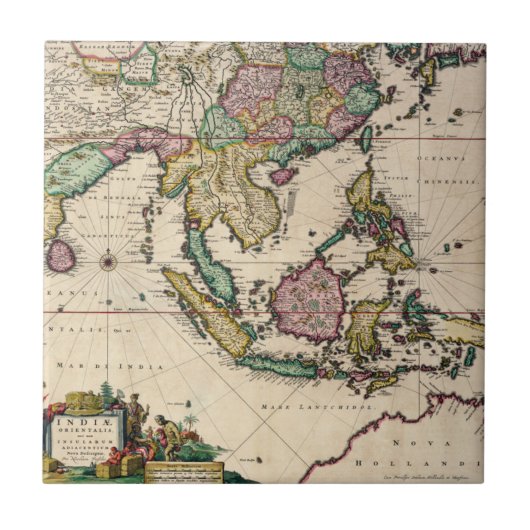 オーストラリアへのインド及びセイロン島 タイル (正面)