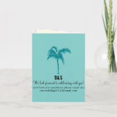 オーストラリアへの結婚式パスポート招待状 招待状 (裏面)