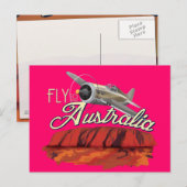 オーストラリアへ飛ぶ ポストカード (正面/裏面)