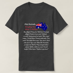 オーストラリアへ – A MisterPシャツ Tシャツ
