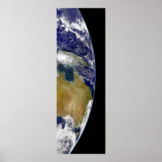 オーストラリアを示す地球の部分的見解 ポスター (正面)