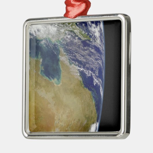 オーストラリアを示す地球の部分的見解 メタルオーナメント (左)
