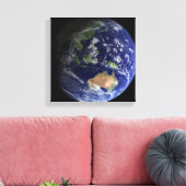オーストラリアを示す宇宙からの完全な地球 キャンバスプリント (インサイチュ (リビング))