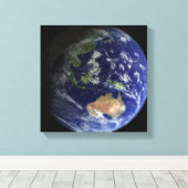 オーストラリアを示す宇宙からの完全な地球 キャンバスプリント (インサイチュ (ウッドフロア))