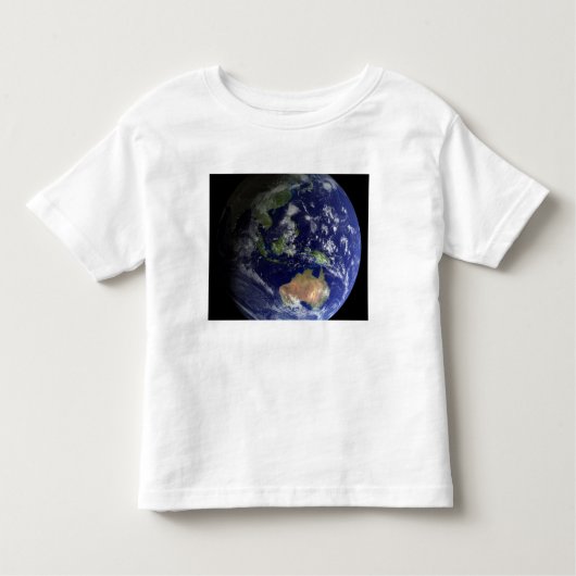 オーストラリアを示す宇宙からの完全な地球 トドラーTシャツ (正面)