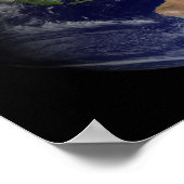 オーストラリアを示す宇宙からの完全な地球 ポスター (角)