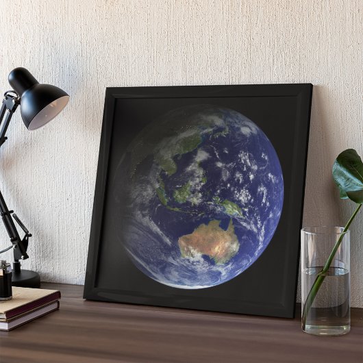 オーストラリアを示す宇宙からの完全な地球 ポスター