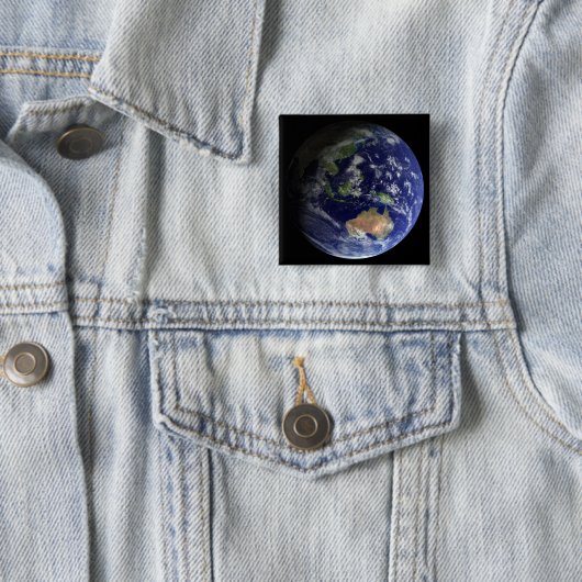 オーストラリアを示す宇宙からの完全な地球 缶バッジ (インサイチュ)