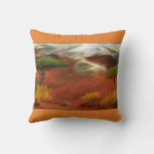 オーストラリアアウトバックドーン抽象芸術アート クッション (裏面)