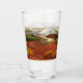 オーストラリアアウトバックドーン抽象芸術アート タンブラーグラス (正面)