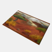 オーストラリアアウトバックドーン抽象芸術アート ドアマット (アングル)