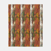 オーストラリアアウトバックドーン抽象芸術アート フリースブランケット (正面)