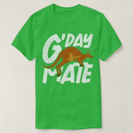 オーストラリアアニマルバックパッカーマルスピアルカンガルー Tシャツ (デザイン正面)