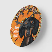 オーストラリアアート ラウンド壁時計 (傾斜)