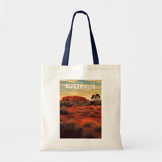 オーストラリアイラストレーショントラベルアートヴィンテージ トートバッグ (正面)