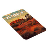 オーストラリアイラストレーショントラベルアートヴィンテージ マグネット (右側)